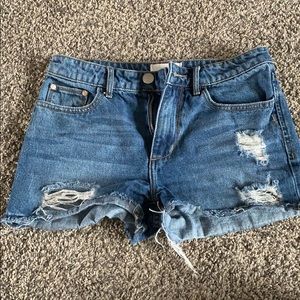High rise jean shorts